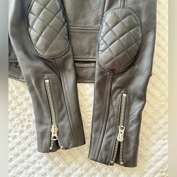 Wilfred Free Biker Real Leather Jacket Size XXS - Picture 9 of 11